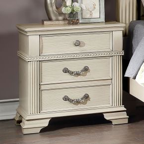 Furniture of America FOA7144WH-N Pamphilos - Nightstand - Antique White