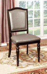 Furniture of America CM3970GL-SC-2PK Harrington - Side Chair (Set of 2) - Dark Walnut / Pewter