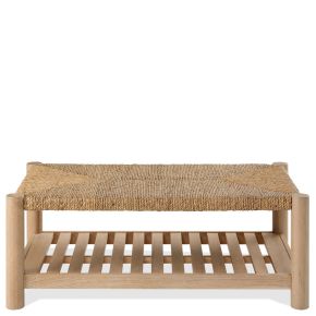 Riverside Furniture 30702 Rosalie - Woven Rectangular Coffee Table - Light Brown