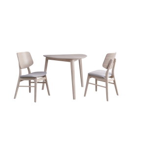 New Classic 40-1651W-D2C Oscar - Corner Table & 2 Chairs - White Ash