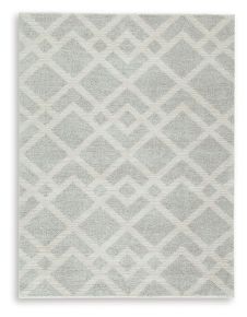 Signature Design by Ashley® R407332 Unawick - 5' x 7' Rug - Gray / Ivory