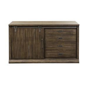 Liberty Furniture 466-HO120 Stone Brook - Computer Credenza - Rustic Saddle