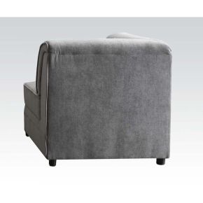 ACME 53781 Bois - Modular Wedge With Pillow - Gray Velvet