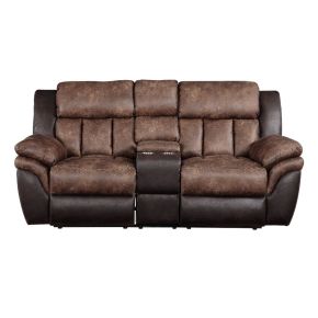 ACME 55426 Jaylen - Loveseat - Toffee & Espresso Polished Microfiber
