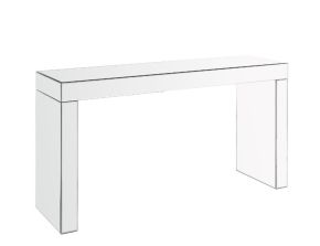ACME 90674 Dominic - Writing Desk - Mirrored