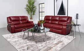 Coaster Fine Furniture 610241-S2 Camila - 2 Piece Upholstered Reclining Sofa Set - Red