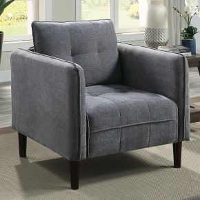 Furniture of America CM6736DG-CH Lynda - Chair - Dark Gray