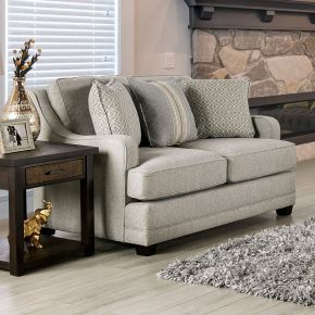 Furniture of America SM8193-LV Stephney - Loveseat - Gray / Gold