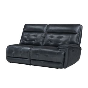 New Classic U2586-R20P2-BLK Warner - RAF Loveseat With 1 Power Fabric And Headrest - Black