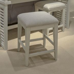 Liberty Furniture 465-OT9001 Berkley Square - Upholstered Console Stool - Linen & Khaki