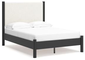 Signature Design by Ashley® B2616B3 Cadmori - Full Upholstered Panel Bed - Black / White