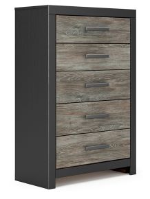 Ashley Furniture PCB1118-46 Ashley Furniture PCB1118-46 Broachmyn - Five Drawer Chest - Black / Gray