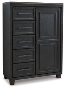 Signature Design by Ashley® B989-48 Foyland - Black / Brown - Door Chest