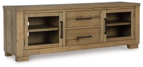 Signature Design by Ashley® W841-68 Galliden - Light Brown - Extra Large TV Stand