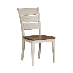 Liberty Furniture 652-C2000S Farmhouse Reimagined - Ladder Back Side Chair - White