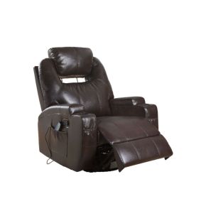 ACME 59278 Waterlily - Motion Rocker Recliner With Swivel - Brown Synthetic Leather