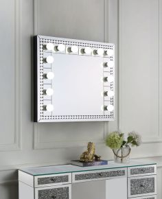 ACME AC00764 Farai - Wall Decor - Mirrored & Faux Crystal Diamonds - 28"