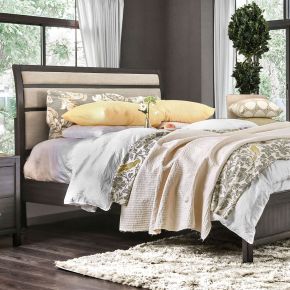 Furniture of America CM7580GY-EK-BED Berenice - Eastern King Bed - Gray / Beige