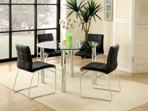 Furniture of America CM8320T-TABLE Kona - Round Dining Table - Pearl Silver