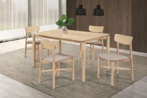 Coaster Fine Furniture 108551-S5 Parkridge - 5 Piece Wood Dining Set - White Washed