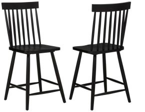 Coaster Fine Furniture 122509BLK Andrews - Windsor Counter Height Dining Side Chair (Set of 2) - Black