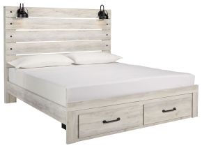 Ashley Furniture B192B31 Ashley Furniture B192B31 Cambeck - King Panel Bed With 2 Storage Drawers - Whitewash