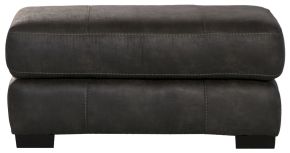 Jackson 445310-1227/28-3027/28 Grant - Faux Leather Ottoman - Steel