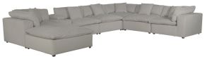 Jackson 4445/31/59/28/88/8-26 Jackson 4445/31/59/28/88/8-26 Posh - 8 Piece Modular Sectional With 3 Armless, 3 Corners, 1 Cocktail Ottoman, 1 Console - Dove