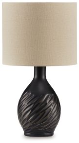 Signature Design by Ashley® L180184 Garinton - Black - Ceramic Table Lamp