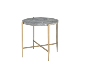ACME 83477 Tainte - End Table - Faux Marble Top & Champagne