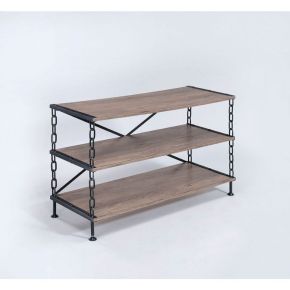 ACME 91224 Jodie - TV Stand - Rustic Oak & Antique Black