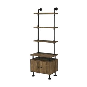 ACME LV00141 Ensata II - TV Stand Side Pier - Rustic Oak & Black