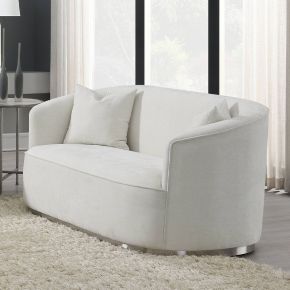ACME LV01918 Odette - Loveseat With 2 Pillows - Beige Chenille