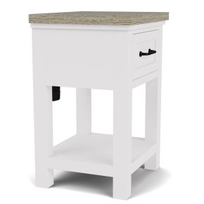 Riverside Furniture 37298 Cora - One Drawer Nightstand - White