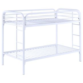 CoasterEveryday 2256W Morgan - Metal Twin Over Twin Bunk Bed - White