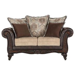 Coaster Fine Furniture 508572 Elmbrook - Upholstered Rolled Arm Loveseat - Brown