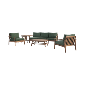 New Classic 60-G5587G-5S Ashton - 5 Piece Outdoor Set (Sofa & 2 Chairs & Coffee Table & End Table) - Moss