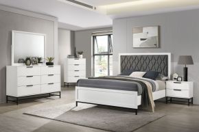 Coaster Fine Furniture 224861Q-S5 Sonora - 5 Piece Queen Bedroom Set - White
