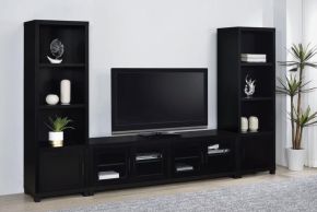 Coaster Fine Furniture 736303-SET Jupiter - 3 Piece Entertainment Center TV Stand - Black