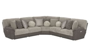Catnapper 627/46/45/48/44/47-29 Rendezvous - 5 Piece Modular Sectional With 3 Reclining Seats - Umber