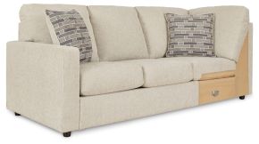 Signature Design by Ashley® 2900448 Edenfield - LAF Sofa w/Corner Wedge - Linen