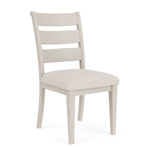 Riverside Furniture 79458 Glenndale - Wood Back Upholstered Side Chair (Set of 2) - Aged White