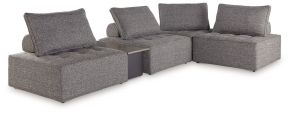 Ashley Furniture P160P5 Bree Zee - 5-Piece Outdoor Sectional With End Table - Brown