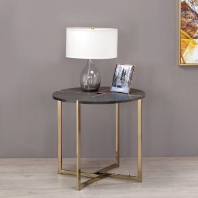 ACME 83007 Bromia - End Table - Black & Champagne
