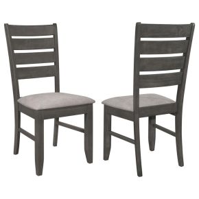 CoasterEveryday 102722GRY Dalila - Wood Dining Side Chair (Set of 2) - Dark Gray