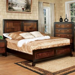 Furniture of America CM7152F-BED Patra - Full Bed - Acacia / Walnut