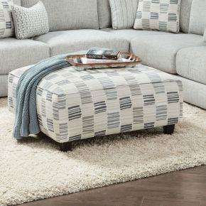 Furniture of America SM8189-OT Pelham - Ottoman - Stripe Multi