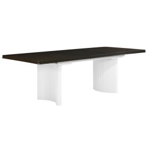 ACME DN02955 Carena - Dining Table With Leaf - White & Brown
