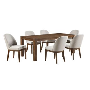 New Classic 40-5399-D6C New Classic 40-5399-D6C Phoenix - 78" Dining Table & 6 Chairs - Brown