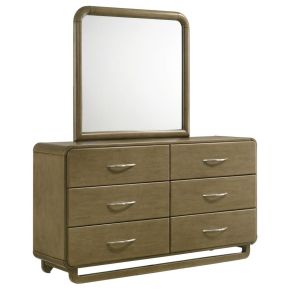 Coaster Fine Furniture 224273M Amsbury - 6-Drawer Dresser And Mirror - Nutmeg